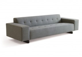 HM46n three seater sofa with buttoned upholstery